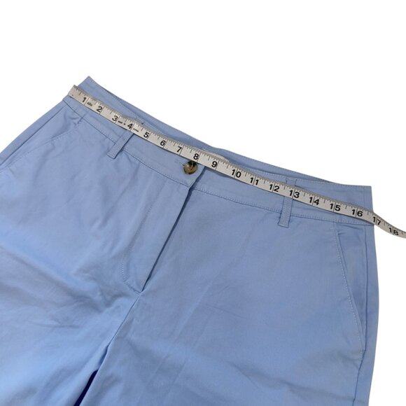 Kim Rogers Womens Light Blue Cotton Blend Flat Front Bermuda Shorts Size 10 - Picture 4 of 10